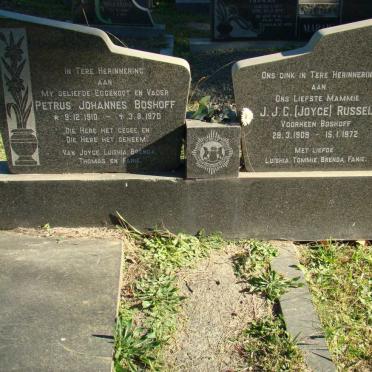 BOSHOFF Petrus Johannes 1910-1970 :: RUSSEL J.J.C. formerly BOSHOFF 1909-1972