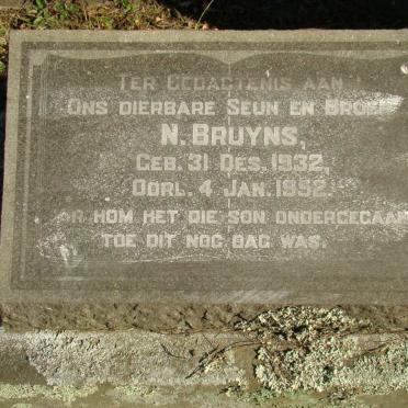 BRUYNS N. 1932-1952