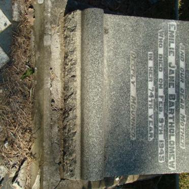BARTHOLOMEW Emilie Jane -1945