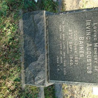 BAINES Irving Augustus 1887-1940