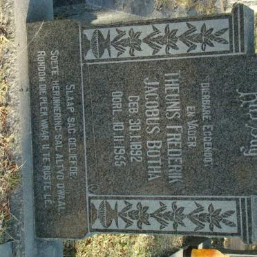 BOTHA Theunis Frederik Jacobus 1892-1955