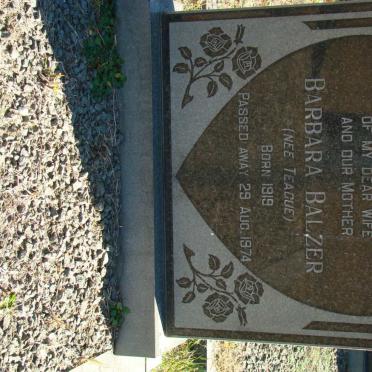 BALZER Barbara nee TEAGUE 1919-1974