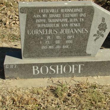 BOSHOFF Cornelius Johannes 1927-1996