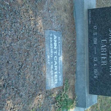 CARTER John Stuart 1911-1979 &amp; Ann T. 1913-2003