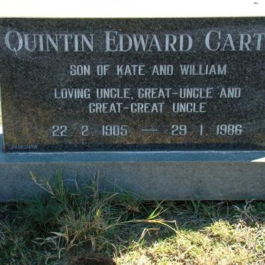 CARTER Quintin Edward 1905-1986