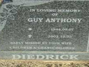 DIEDRICK Guy Anthony 1944-2002