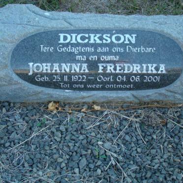 DICKSON Johanna Fredrika 1922-2001