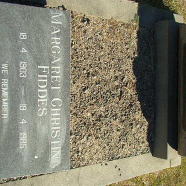 FIDDES Robert George 1900-1972 &amp; Margaret Christina 1903-1985