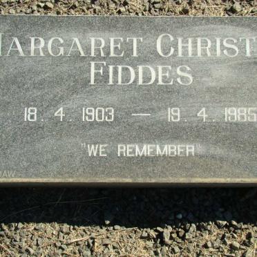 FIDDES Robert George 1900-1972 &amp; Margaret Christina 1903-1985 