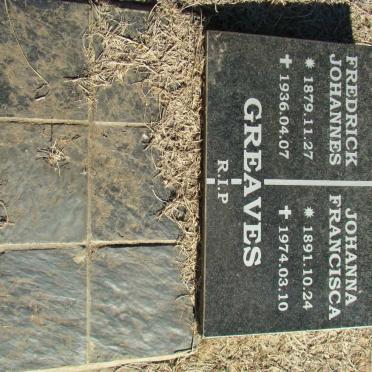 GREAVES Fredrick Johannes 1879-1936 &amp; Johanna Francisca 1891-1974