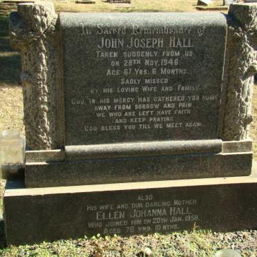 HALL John Joseph -1946 &amp; Ellen Johanna -1958