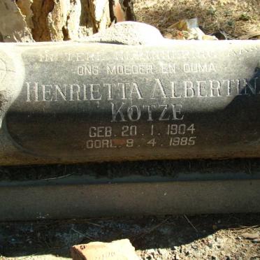 KOTZE Henrietta Albertina 1904-1985