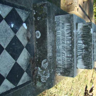 MERWE Adriana Josina Salomina, van der 1959-1959