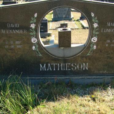 MATHIESON David Alexander 1897-1987 &amp; Marion Edmonston 1899-1987