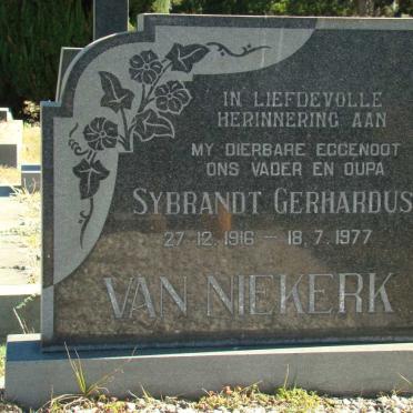 NIEKERK Sybrandt Gerhardus, van 1916-1977