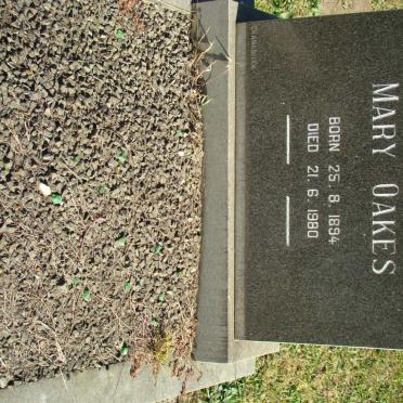 OAKES Mary 1894-1980