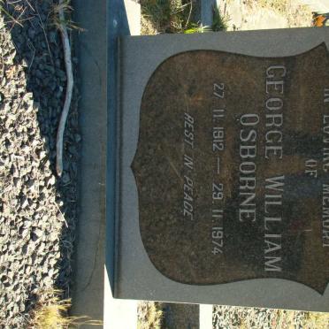 OSBORNE George William 1912-1974