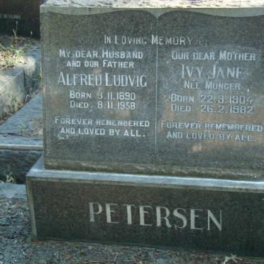 PETERSEN Alfred Ludvig 1890-1958 &amp; Ivy Jane MUNGER 1904-1982