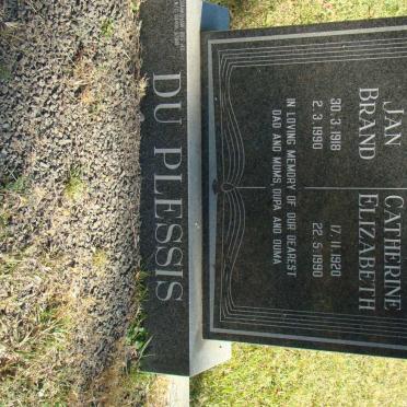 PLESSIS Jan Brand, du 1918-1990 &amp; Catherine Elizabeth 1920-1990
