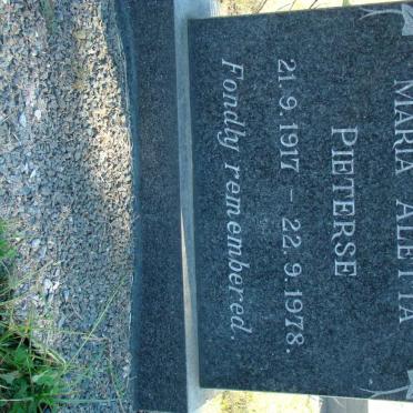 PIETERSE Maria Aletta 1917-1978