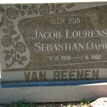 REENEN Jacob Lourens Sebastian, van 1905-1982