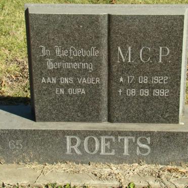 ROETS M.C.P. 1922-1992