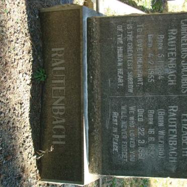RAUTENBACH Cornelius Jacobus 1884-1955 &amp; Elizabeth WILFORD 1892-1961