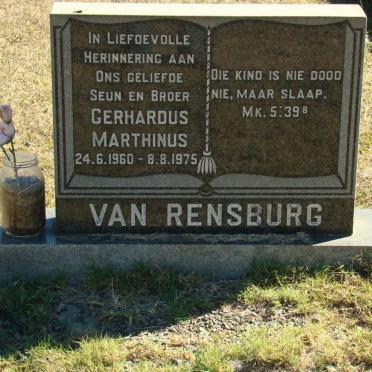 RENSBURG Gerhardus Marthinus, van 1960-1975