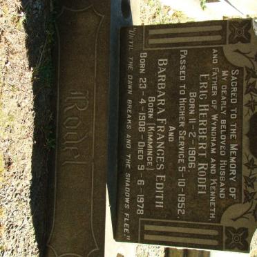 RODEL Eric Herbert 1906-1952 &amp; Barbara Frances Edith KIMMINCE 1908-1978