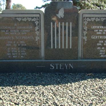 STEYN Johannes Stephanus 1904-1974 &amp; Gertrude Blanche 1912-2002