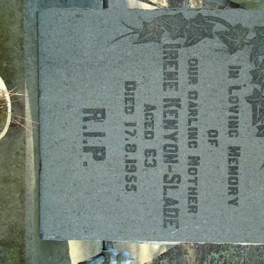 SLADE Irene, Kenyon -1955