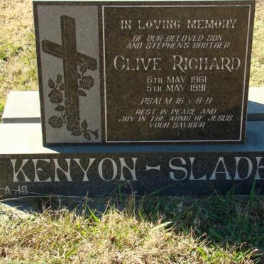 SLADE Clive Richard, Kenyon 1961-1991