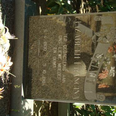 SWART Elizabeth Francina 1930-1984