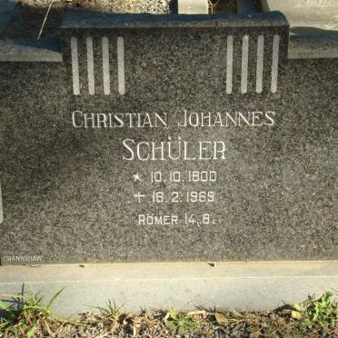 SCHULER Christian Johannes 1900-1969