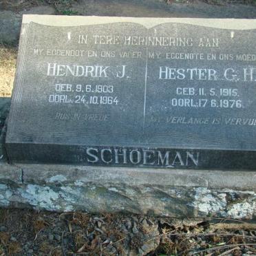 SCHOEMAN Hendrik J. 1903-1964 &amp; Hester G.H. 1915-1976