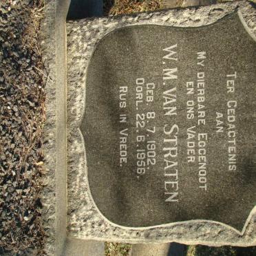 STRATEN W.M., van 1902-1956