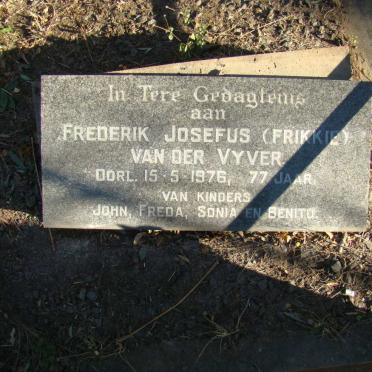VYVER Frederik Josephus, van der -1976