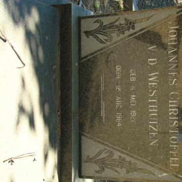 WESTHUIZEN Johannes Christoffel, van der 1921-1984