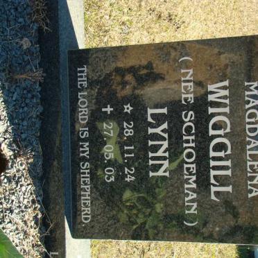 WIGGILL Elizabeth Magdalena nee SCHOEMAN 1924-2003