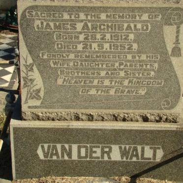 WALT James Archibald, van der 1912-1952