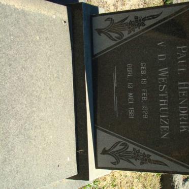 WESTHUIZEN Paul Hendrik, van der 1929-1981
