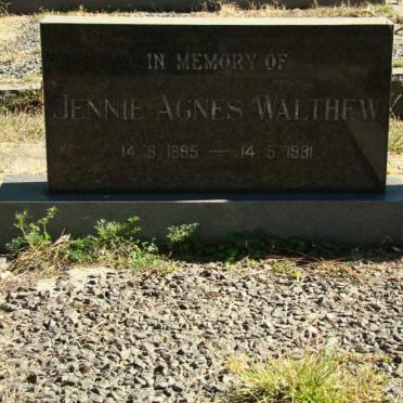 WALTHEW Jennie Agnes 1895-1981