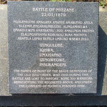 Kwazulu-Natal, ESHOWE district, Eshowe, Battle of Nyezane, memorial