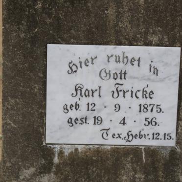 FRICKE Karl 1875-1956