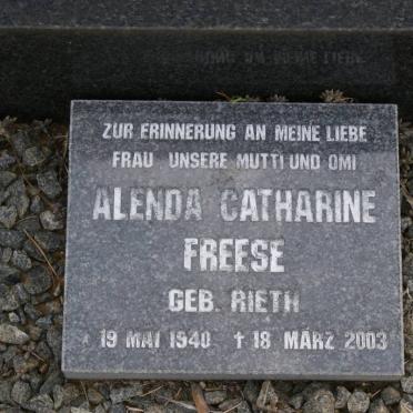 FREESE Alenda Catharine nee RIETH 1940-2003