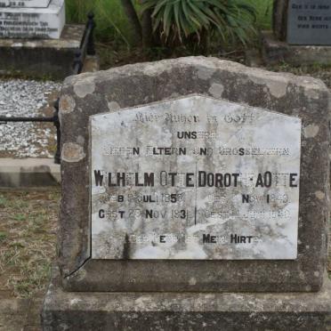 OTTE Wilhelm 1853-1931 &amp; Dorothea 1849-1940