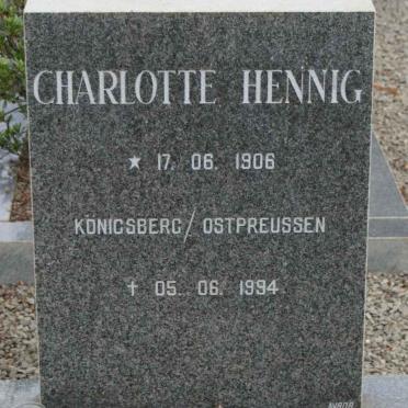 HENNIG Charlotte 1906-1994