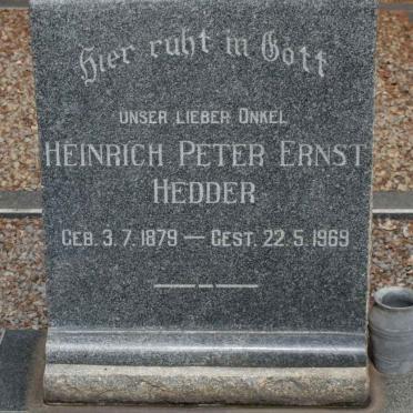 HEDDER Heinrich Peter Ernst 1879-1969