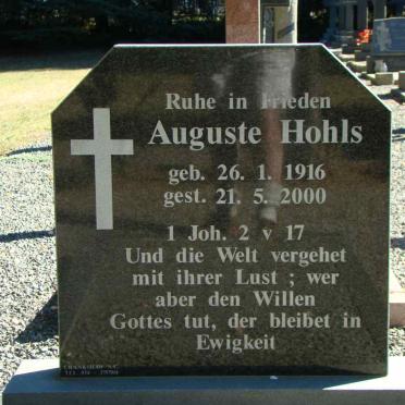 HOHLS Auguste 1916-2000