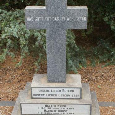 KRUSE Walter 1912-1969 &amp; Mathilde 1904-1963